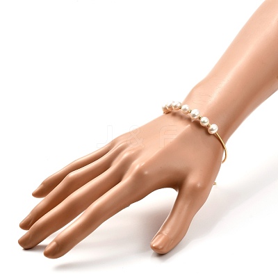 Natural Pearl Bead Bangle for Girl Women BJEW-JB06829-1