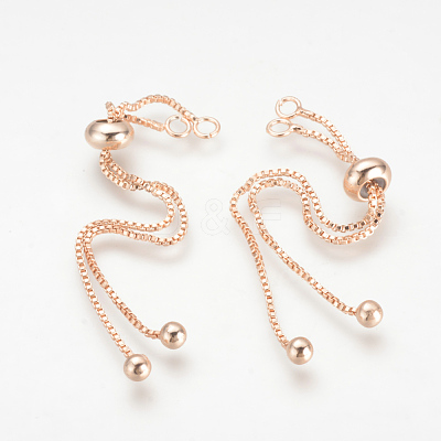 Brass Box Chain Slider Bracelet Making X-KK-Q675-05-1