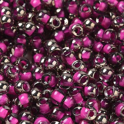 Transparent Inside Colours Glass Seed Beads SEED-H002-A-C207-1