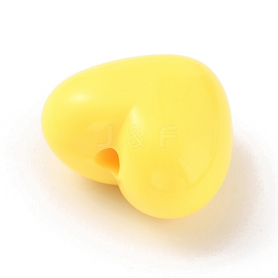Opaque Acrylic Beads SACR-WH0005-06F-1