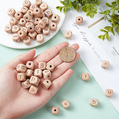 Natural Wood Beads WOOD-WH0112-73B-1