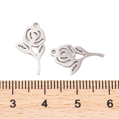 Non-Tarnish 5Pcs 201 Stainless Steel Pendants STAS-M056-06P-1