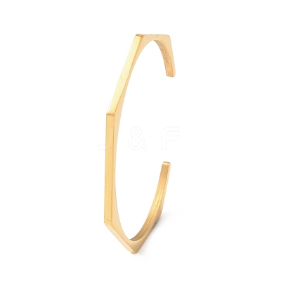 304 Stainless Steel Cuff Bangles BJEW-P373-01G-1