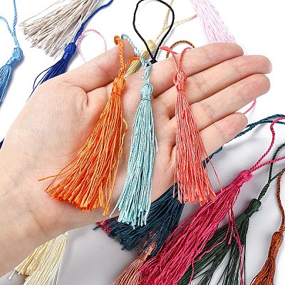 60Pcs 30 Colors Polyester Tassel Decorations AJEW-YW0001-20-1