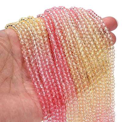 Transparent Painted Glass Beads Strands DGLA-A034-T4mm-A09-1