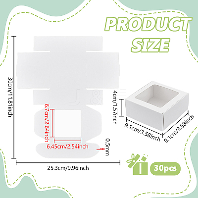 Foldable Creative Kraft Paper Mailer Boxes with Visible Window LS-CON-WH0113-08B-03-1