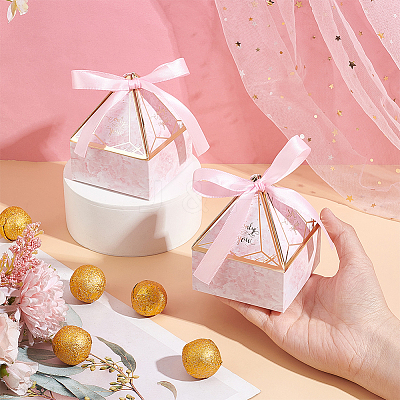 Diamond Shaped Paper Candy Packaging Boxes CON-WH0089-58-1