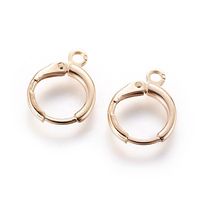 Brass Huggie Hoop Earring Findings X-KK-I649-08G-NF-1