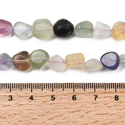 Natural Colorful Fluorite Beads Strands G-B161-B12-1