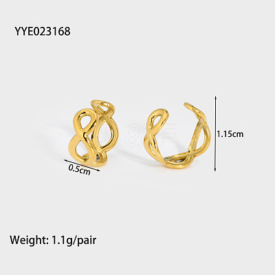 Stainless Steel Infinity Cuff Earrings HW4701-3-1