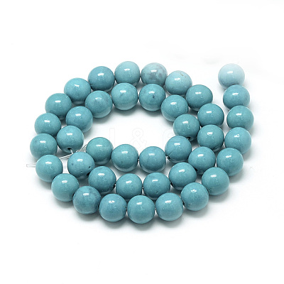 Synthetic Ocean White Jade Beads Strands G-S254-8mm-B02-1