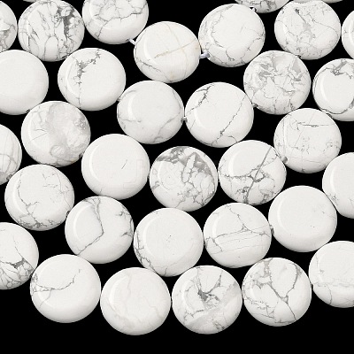 Natural Howlite Beads Strands G-L648-B17-15mm-1