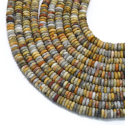 Frosted Natural Crazy Agate Beads Strands G-K389-C14-01-1