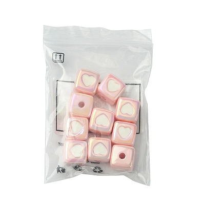 10Pcs Opaque Acrylic Enamel Beads ACRC-FS0001-02F-1