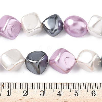 Electroplated Shell Pearl Beads Strands BSHE-D301-02A-1