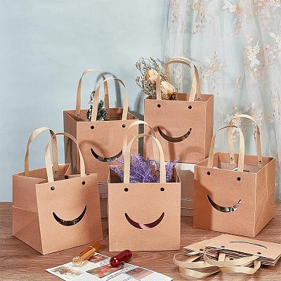 Funny Craft Paper Handbags CARB-WH0018-02A-1