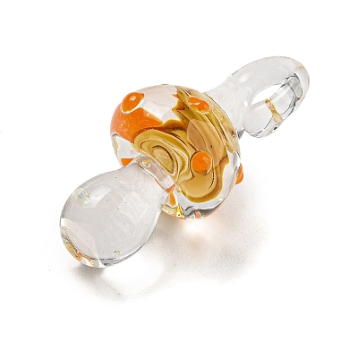 Handmade Lampwork Pendants LAMP-S067-02C-1