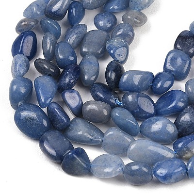 Natural Blue Aventurine Beads Strands G-K395-B03-02-1