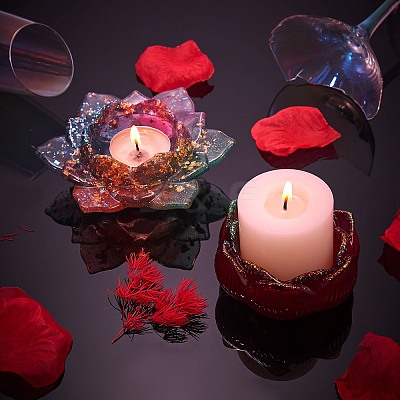 2Pcs 2 Styles Candle Holder Silicone Molds DIY-SZ0003-17-1