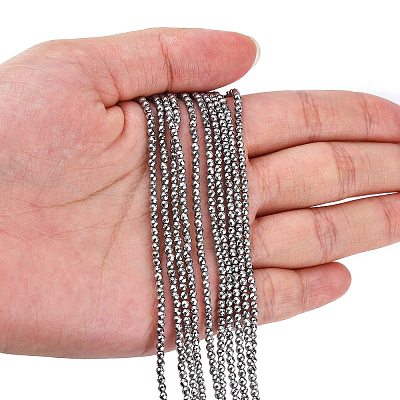 Non-Magnetic Synthetic Hematite Beads Strands X-G-G093-3mm-1