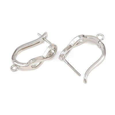 Brass Hoop Earrings Findings KK-K340-34P-1