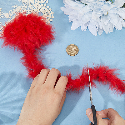 1Pc Turkey Feathers Fluff Boa for Dancing AJEW-GF0012-31C-1