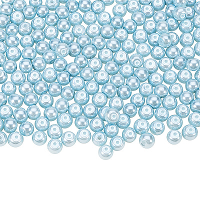 Pearlized Eco-Friendly Dyed Glass Pearl Round Bead HY-PH0002-17-B-1