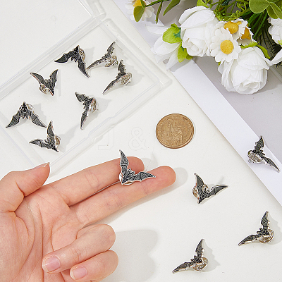 12Pcs Bat Enamel Pins JEWB-FH0002-63-1