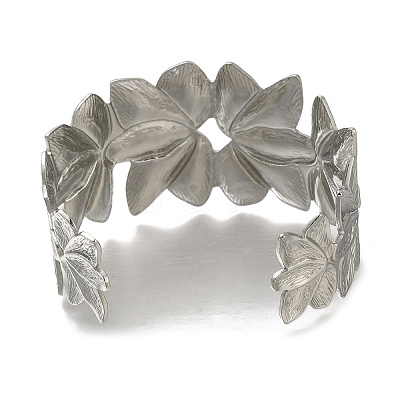 304 Stainless Steel Cuff Ring for Women RJEW-U025-03P-1