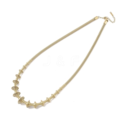 304 Stainless Steel Irregular Twisted Chain Spiral Bib Necklaces for Women NJEW-B127-01G-04-1
