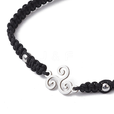 Braided Nylon Cord Adjustable Bracelets BJEW-JB11597-01-1