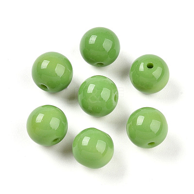Opaque Solid Color Glass Beads X1-GLAA-N007-10mm-A11-1