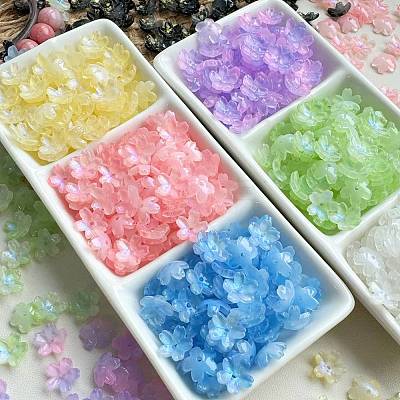 Electroplate Transparent Glass Beads PW-WG44A55-M-1