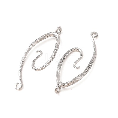 Textured Brass Connect Charms KK-CBAD6B8-02P-1