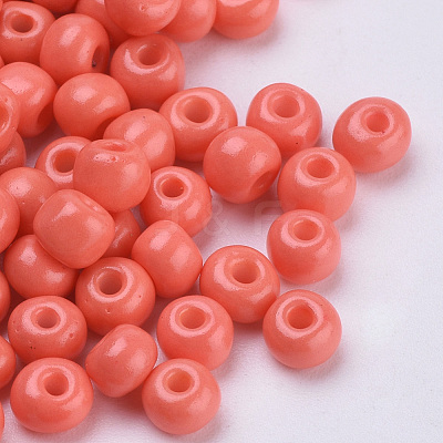 Baking Paint 6/0 Glass Seed Beads SEED-Q025-4mm-M10-1