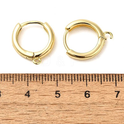 Brass Hoop Earrings EJEW-K083-33G-1