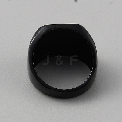 Brass Rectangle Signet Ring for Men RJEW-WH0011-11A-1