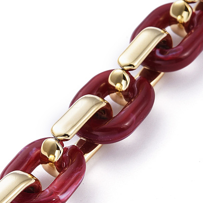 Handmade CCB Plastic Cable Chains AJEW-JB00645-02-1