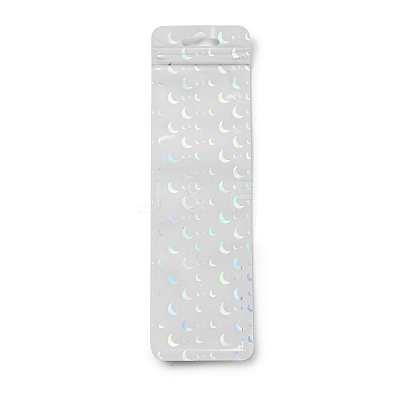 Rectangle Glitter Holographic Plastic Yin-yang Zip Top Gift Bags OPP-E004-01C-D02-1
