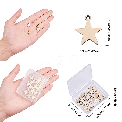 Brass Charms KK-BC0004-37AB-1