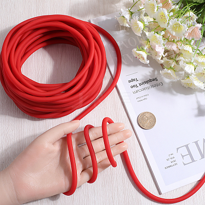 10M Round Rubber Elastic Cord Lanyard Rope EC-WH0008-02B-1