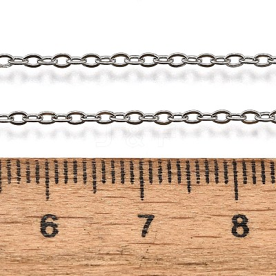 Non-Tarnish 304 Stainless Steel Cable Chain Necklace STAS-T040-PJ204-50-1
