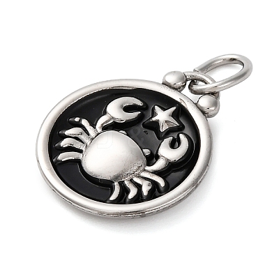 304 Stainless Steel Enamel Pendants STAS-A080-43P-09-1