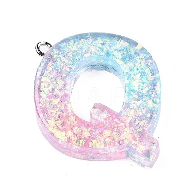 Transparent Epoxy Resin Pendants CRES-S364-002Q-1