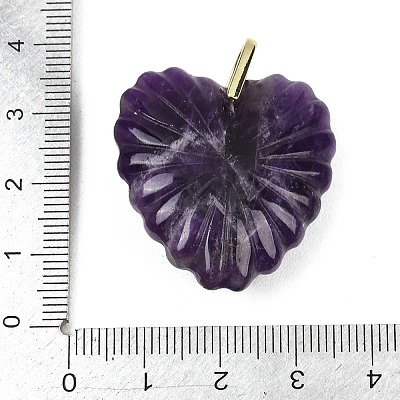 Natural Amethyst Carved Pendants G-C276-01G-03-1