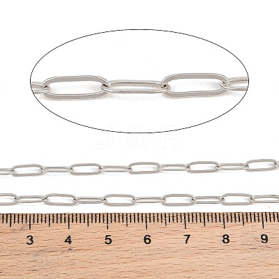 Brass Paperclip Chains KK-CBAC547-02P-1