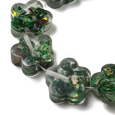 Dyed Natural Imperial Jasper with Resin Beads Strands G-G083-G06-01-1