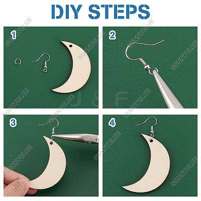 DIY Moon Drop Earring Making Kits DIY-SC0018-65-1