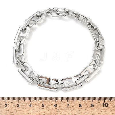 304 Stainless Steel Number 9 Link Chain Bracelets SA-CBA2696-12P-1