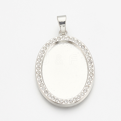Alloy Pendant Cabochon Settings X-PALLOY-S108-03P-1